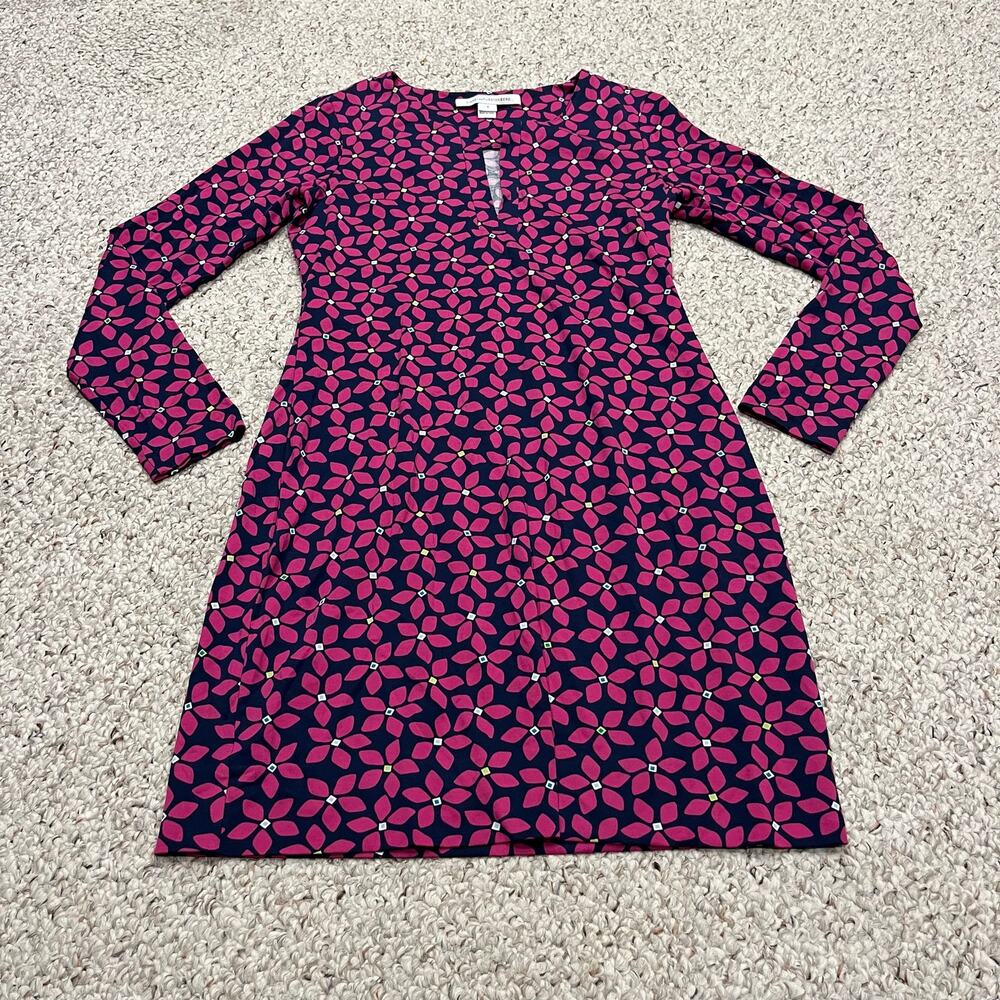 Diane von Furstenberg Reina Floral Long Sleeve Dress 4 Feminine Casual Classic